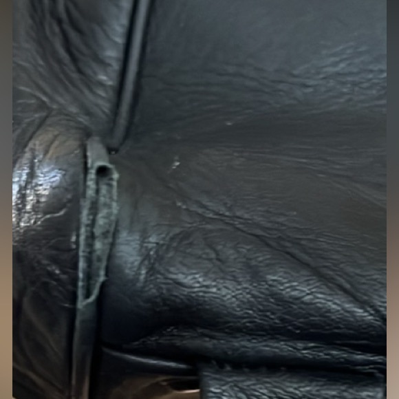 Perlina  Black Leather Backpack - Picture 9 of 9